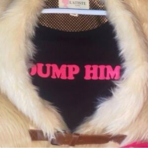 VTG OG JUICY “DUMP HIM”  BABY TEE!!! 💕RARE FIND!! 💕 BLACK HIT PINK 💕